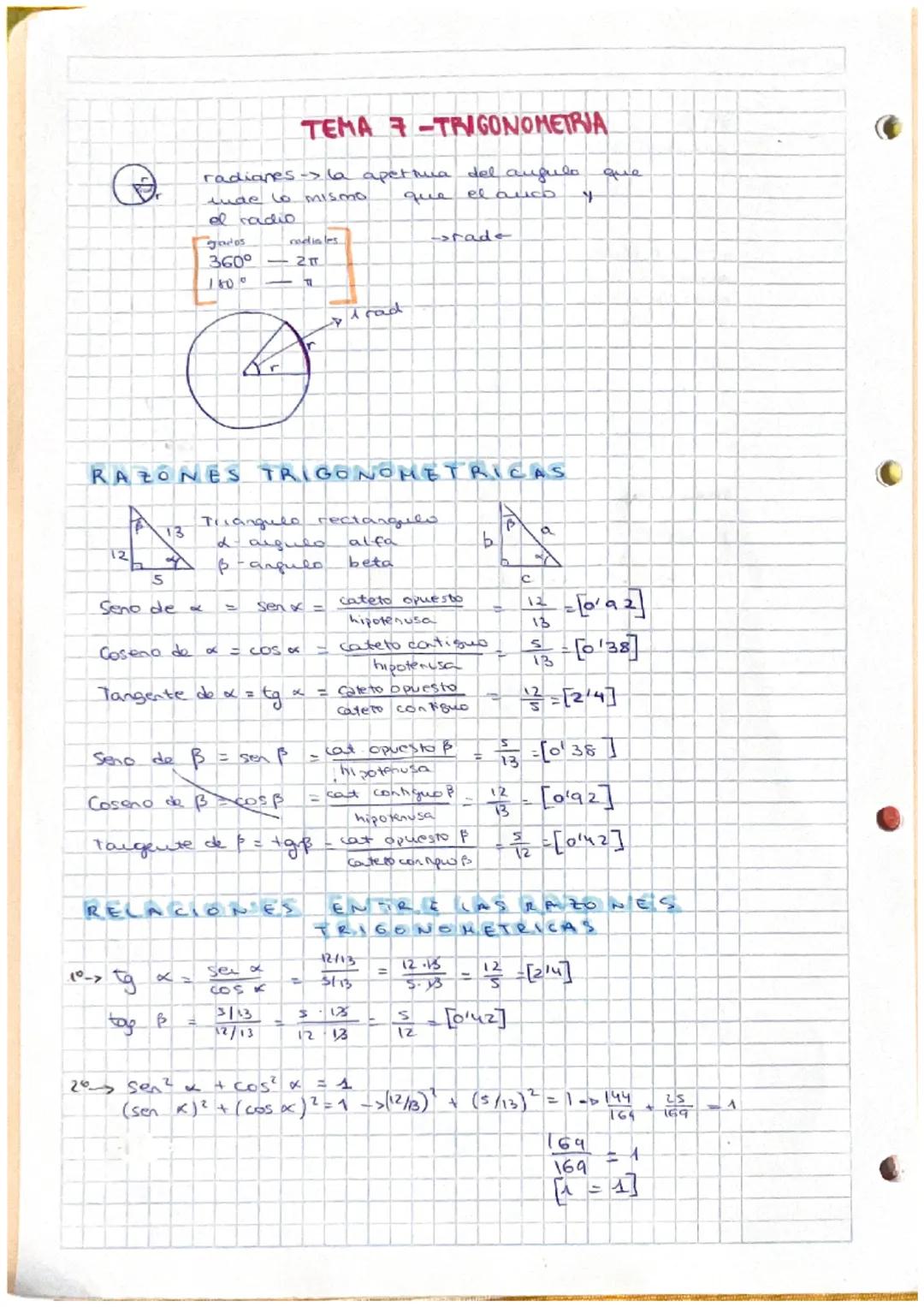 Q
12
13
Coseno de
TEMA-TRIGONOMETRIA
radianes -> la apertura del augula que
que el auch 4
tude to mismo
el radio
gondos
360°
180°
5
Seno de 