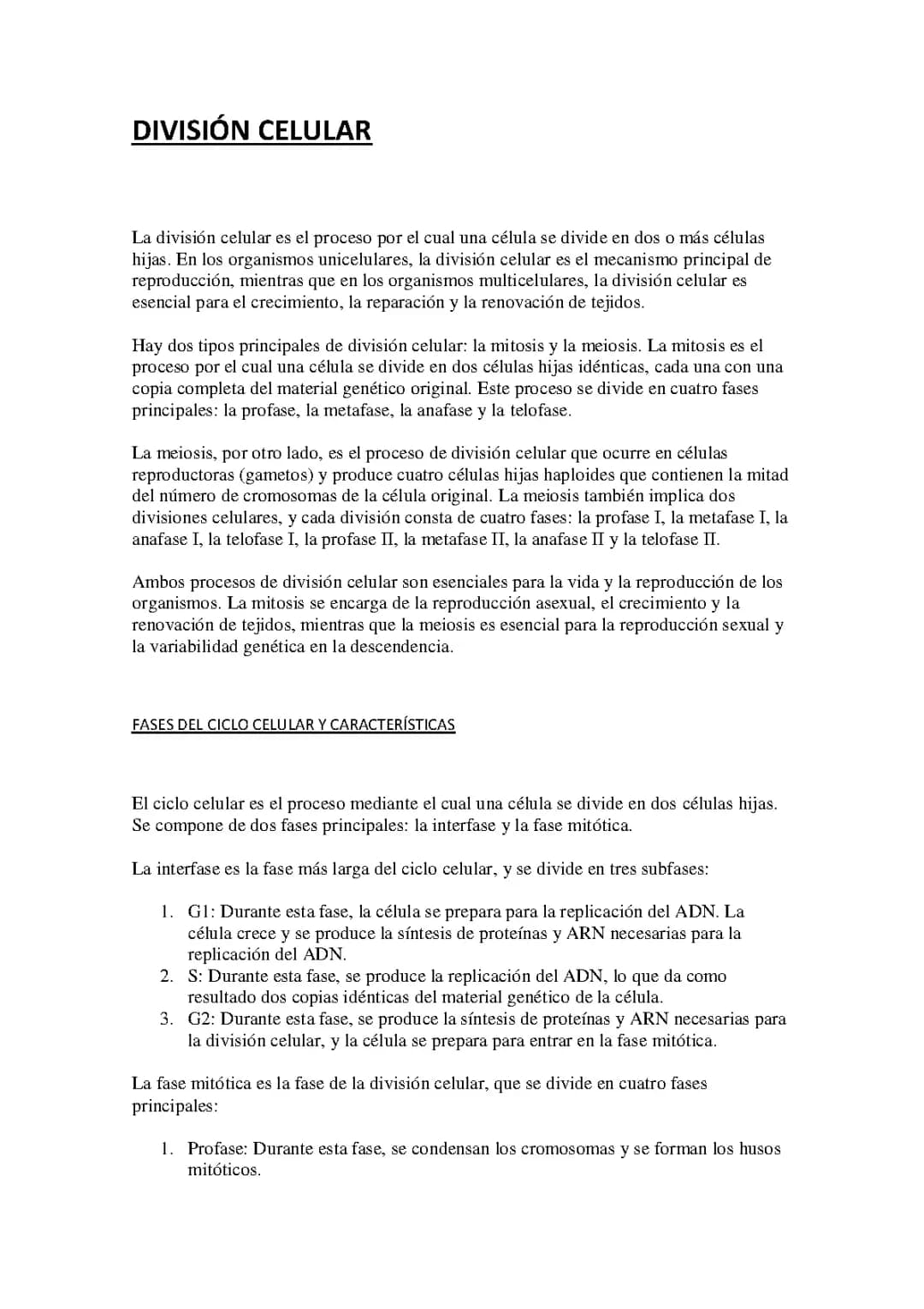DIVISIÓN CELULAR