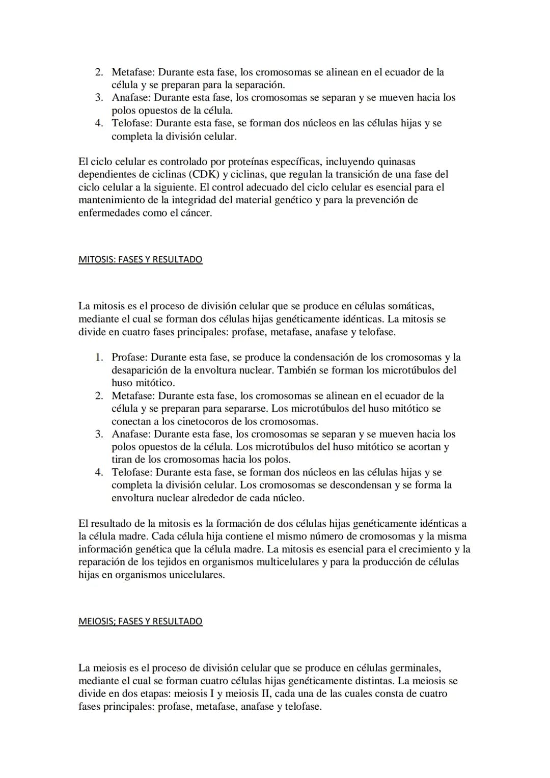 DIVISIÓN CELULAR
La división celular es el proceso por el cual una célula se divide en dos o más células
hijas. En los organismos unicelular