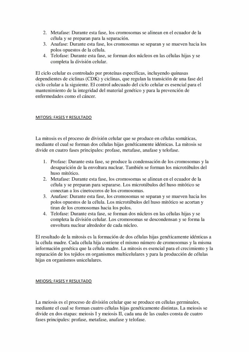 DIVISIÓN CELULAR
La división celular es el proceso por el cual una célula se divide en dos o más células
hijas. En los organismos unicelular