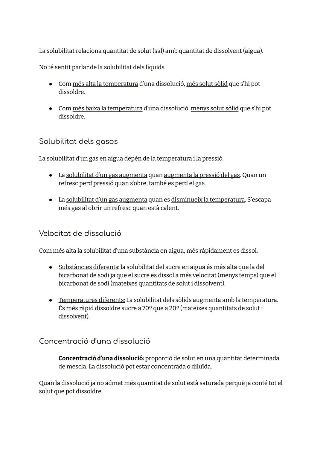 Mescles homogènies
Dissolució: mescla amb aspecte homogeni de dues o més substàncies pures
Dissolvent: substància més abundant en una dissol
