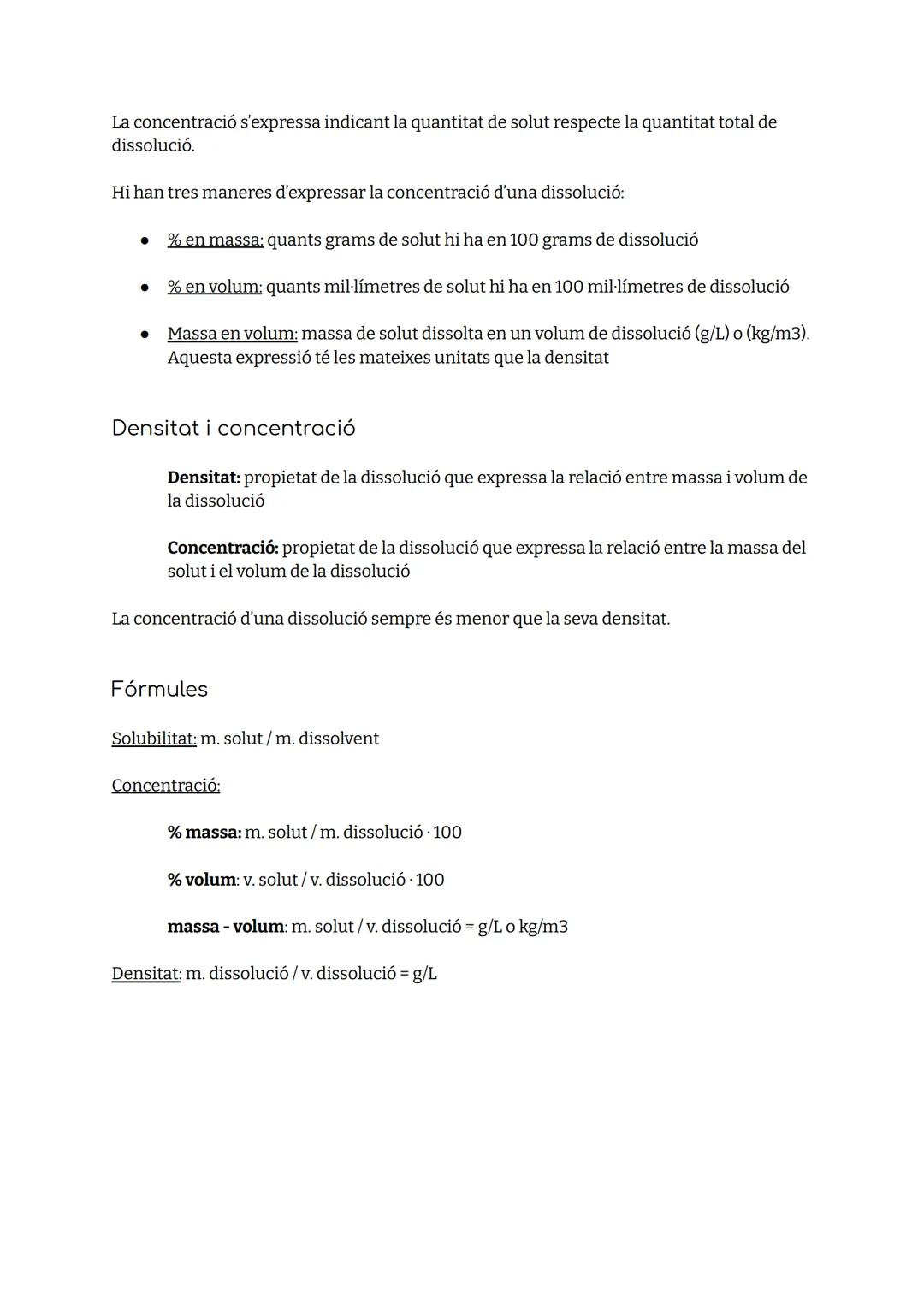 Mescles homogènies
Dissolució: mescla amb aspecte homogeni de dues o més substàncies pures
Dissolvent: substància més abundant en una dissol