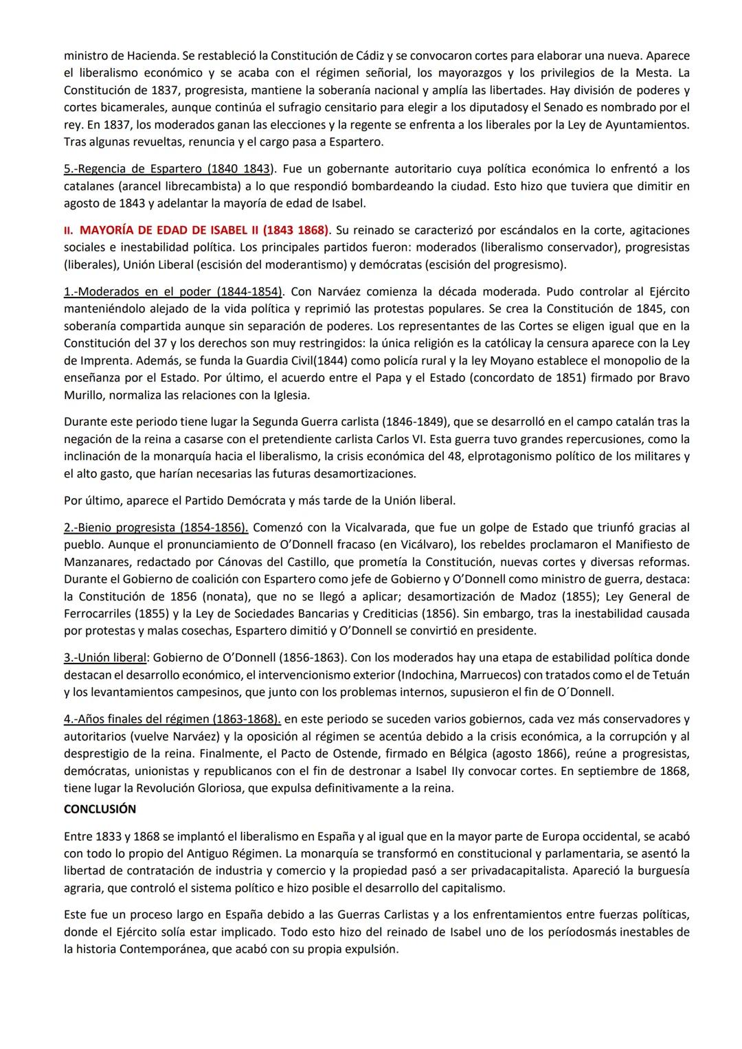 REVOLUCIÓN LIBERAL EN EL REINADO DE ISABEL II
INTRODUCCIÓN
En septiembre de 1833, muere Fernando VII y se introduce, de manera limitada, el 