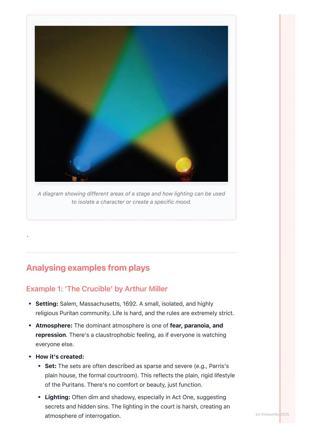 # Setting and Atmosphere

An introduction to setting and atmosphere

Setting and atmosphere are fundamental elements of drama, not just
back