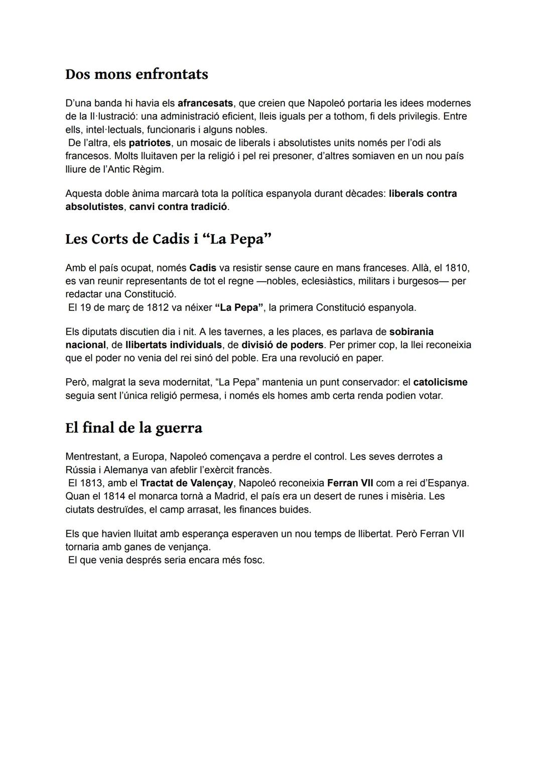# LA CRISI DE L'ANTIC
## RÈGIM I LA CONSTRUCCIÓ
### DE L'ESTAT LIBERAL
### (1808-1874) # ÍNDEX

Capítol 1-La Guerra del Francès (1808-1814)
