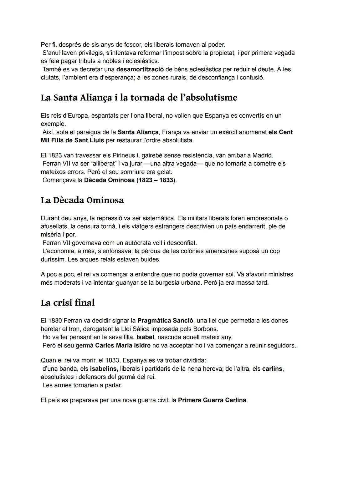 # LA CRISI DE L'ANTIC
## RÈGIM I LA CONSTRUCCIÓ
### DE L'ESTAT LIBERAL
### (1808-1874) # ÍNDEX

Capítol 1-La Guerra del Francès (1808-1814)
