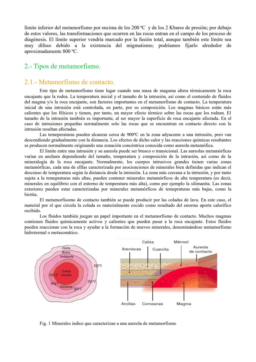 TEMA 5. Metamorfismo y rocas metamórficas.
1.- Metamorfismo: definición, agentes y límites
2.- Tipos de metamorfismo.
3.- Efectos del metamo