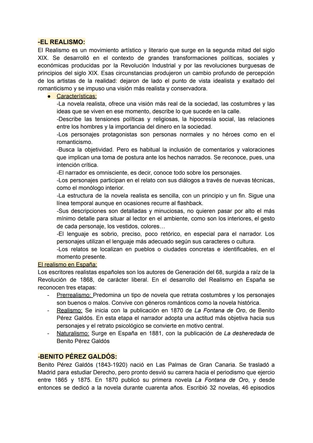 -EL REALISMO:
El Realismo es un movimiento artístico y literario que surge en la segunda mitad del siglo
XIX. Se desarrolló en el contexto d