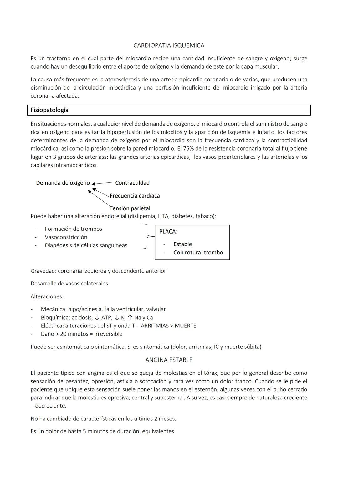 CARDIOPATIA ISQUEMICA
Es un trastorno en el cual parte del miocardio recibe una cantidad insuficiente de sangre y oxígeno; surge
cuando hay 