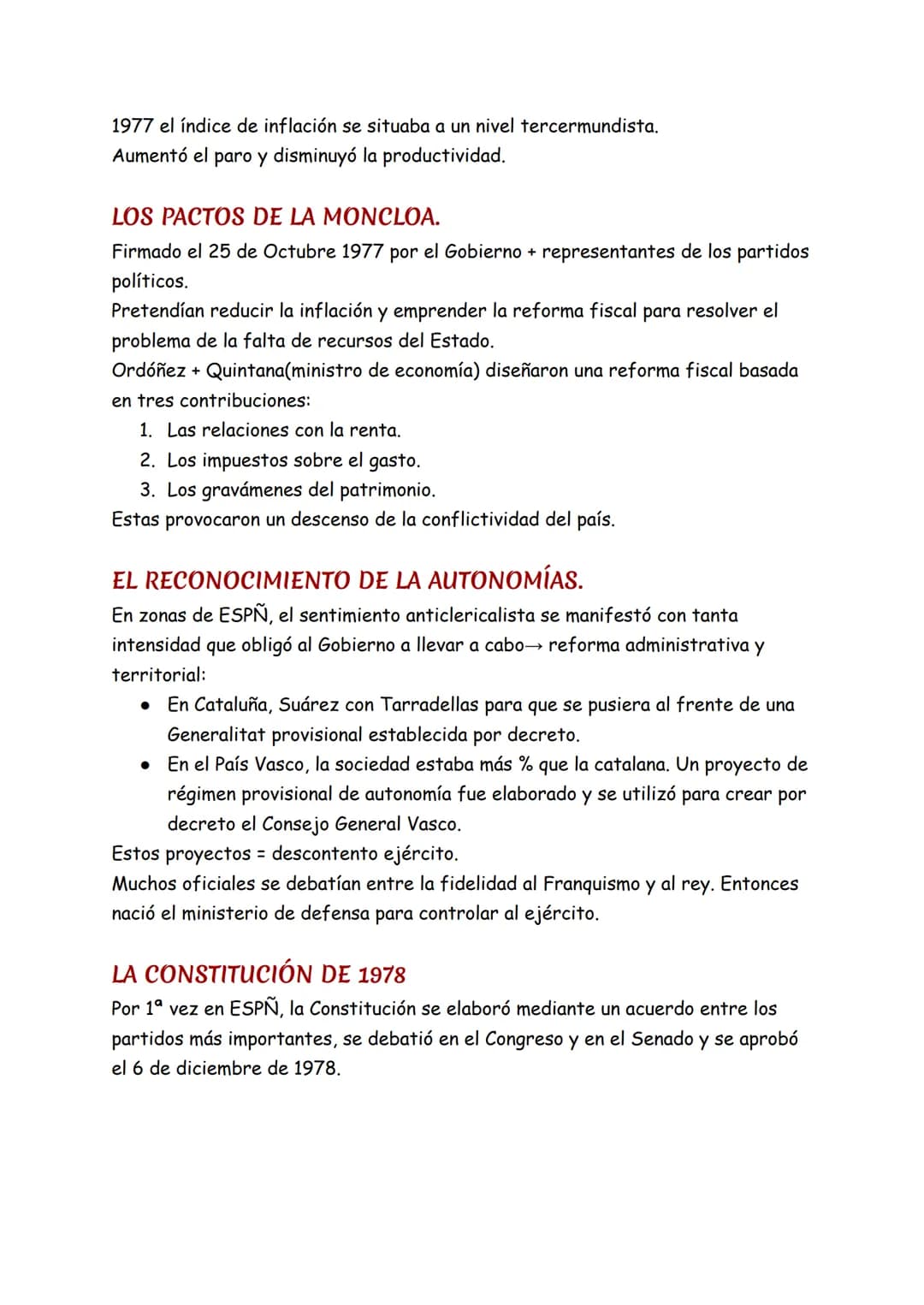 20 Nov 1975→
LA TRANSICIÓN
Franco. 22 Nov 1975
⇓
A partir de esto, ESPÑ comienza la Transición de la dictadura→ Democracia.
●
CONFLICTIVIDAD