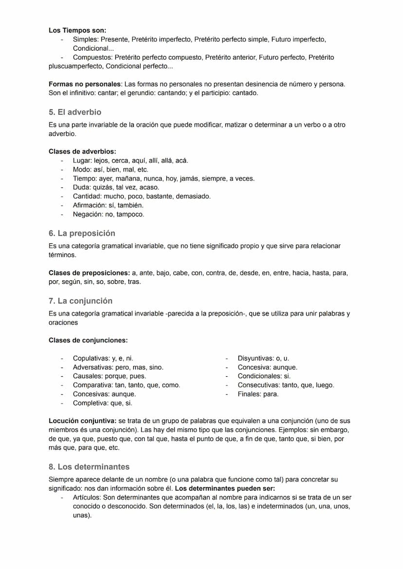 
<p>Las categorías gramaticales se componen de 9 clases, que son: sustantivos (nombres), pronombres, adjetivos, adverbios, verbos, preposici