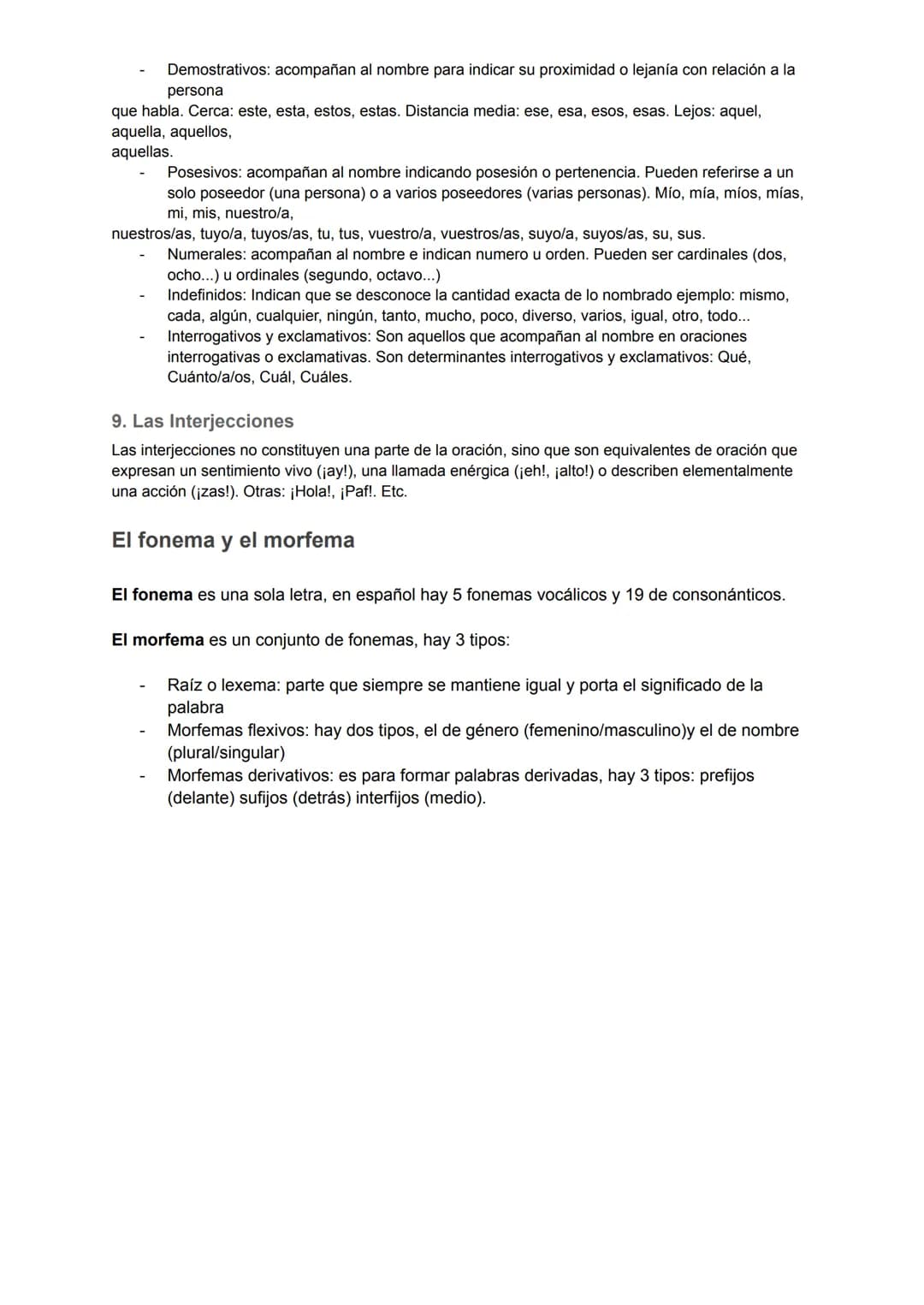 
<p>Las categorías gramaticales se componen de 9 clases, que son: sustantivos (nombres), pronombres, adjetivos, adverbios, verbos, preposici
