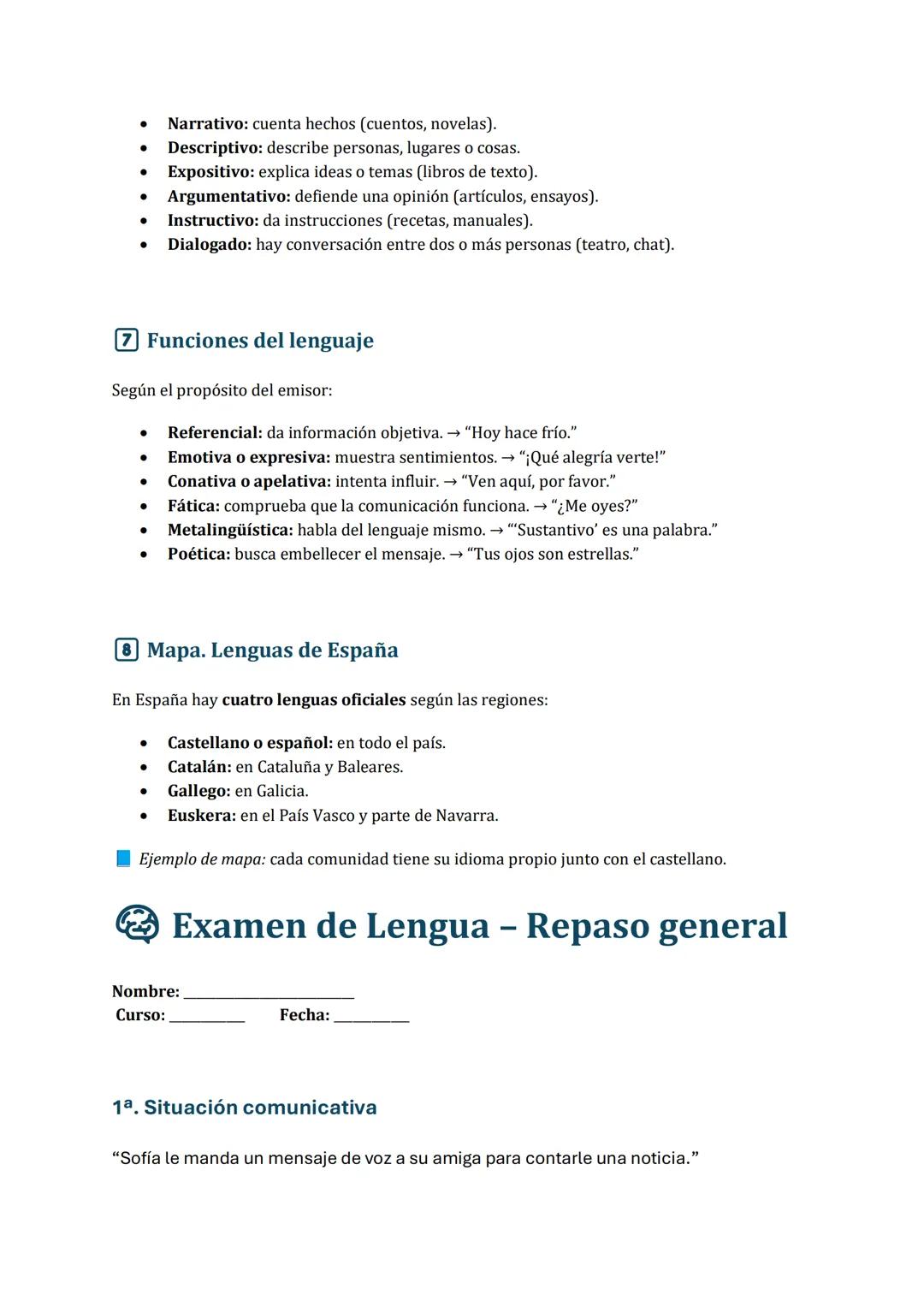 # Resume examen de lengua.

Introducción
Este documento es un resumen completo de los temas que entran en el Control 1, adaptado a tu
nivel 