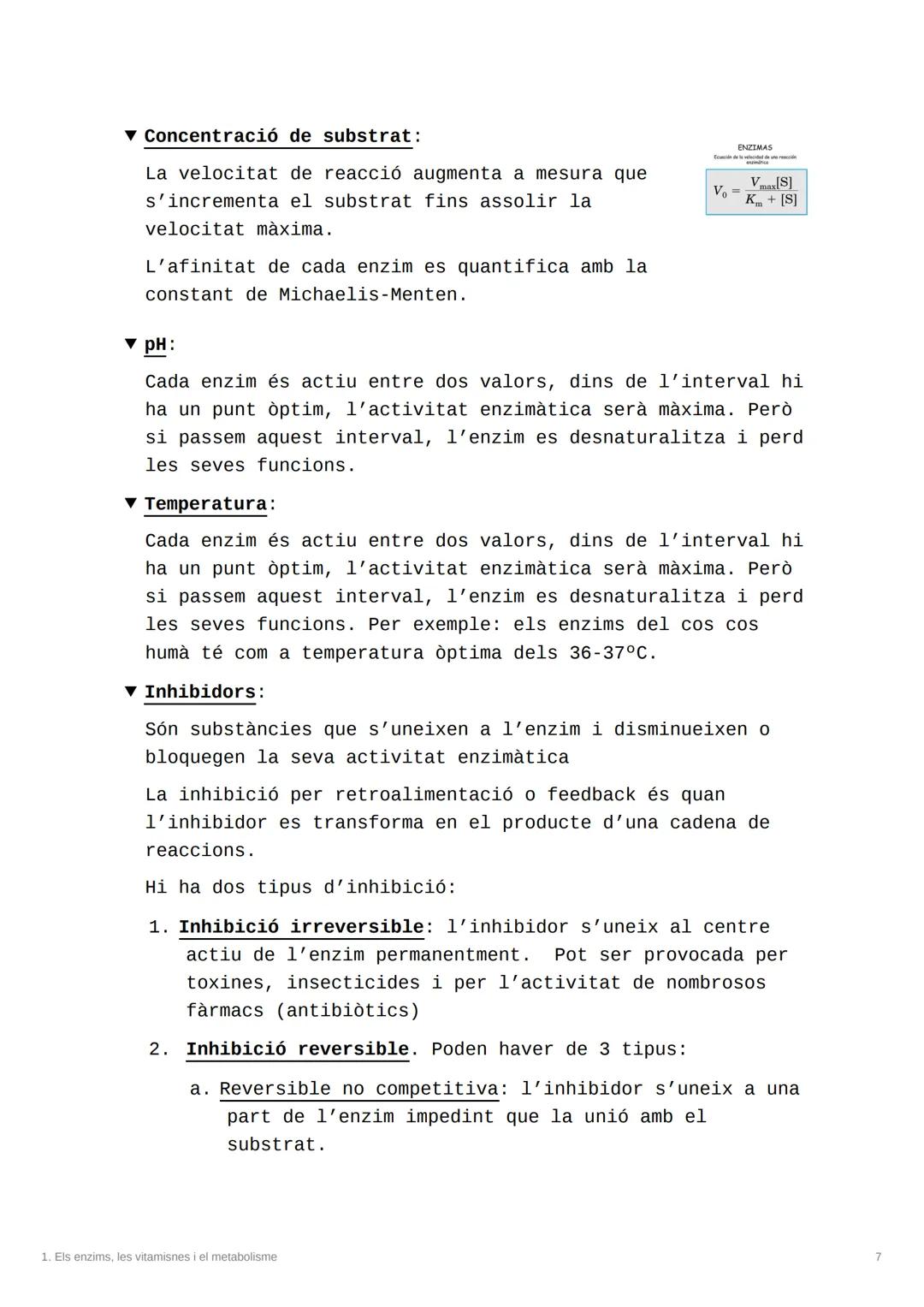 1. Els enzims, les
vitamisnes i el
metabolisme

Tags Bio

Type PAU

1. Les reaccions químiques i els catalitzadors
2. Els biocatalitzadors o
