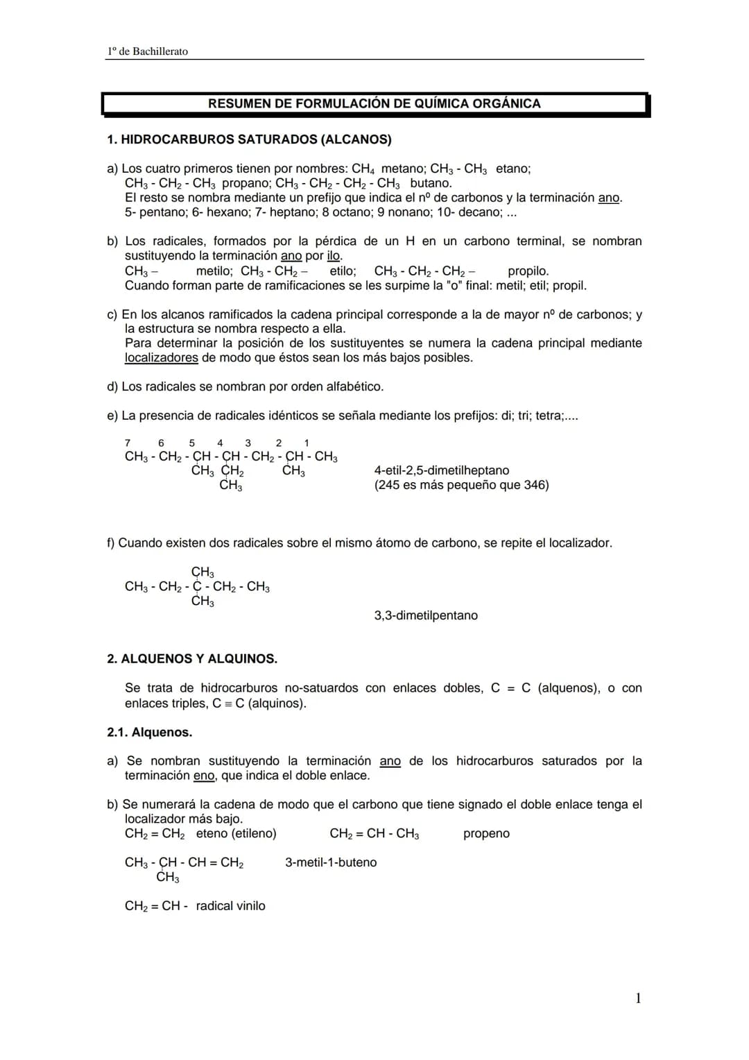 Apuntes formulación orgánica
