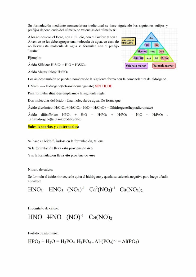 Formulación inorgánica
4.1. Iones
Aniones: al final del nombre del elemento añadimos el sufijo -uro (yoduro, hidruro,
carburo), a excepción 