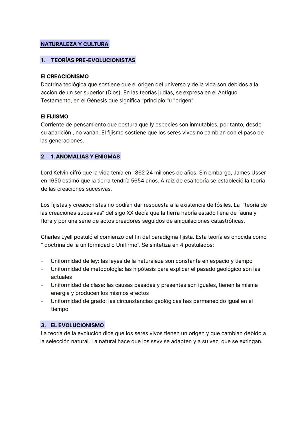 Lamarck y Darwin. Fijismo y creacionismo 