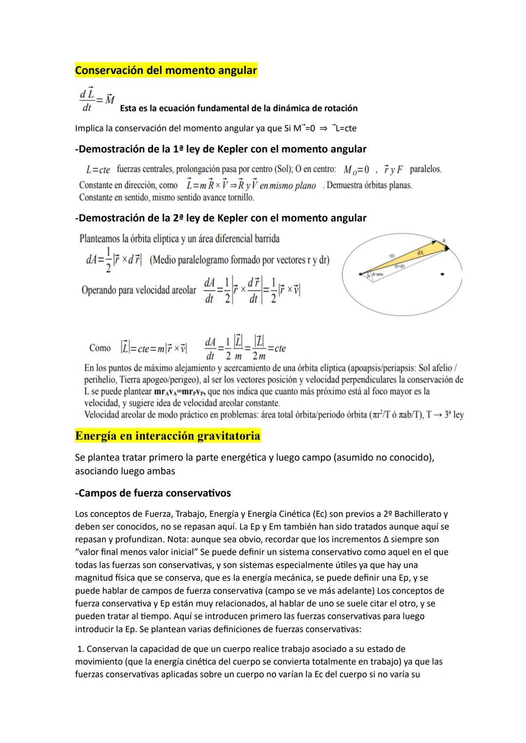 Leyes de Kepler
Desarrolladas para planetas orbitando alrededor del Sol, pero igualmente válidas para objetos
orbitando por gravedad respect
