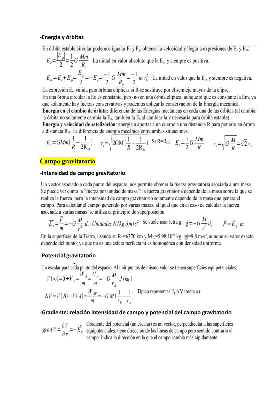 Leyes de Kepler
Desarrolladas para planetas orbitando alrededor del Sol, pero igualmente válidas para objetos
orbitando por gravedad respect