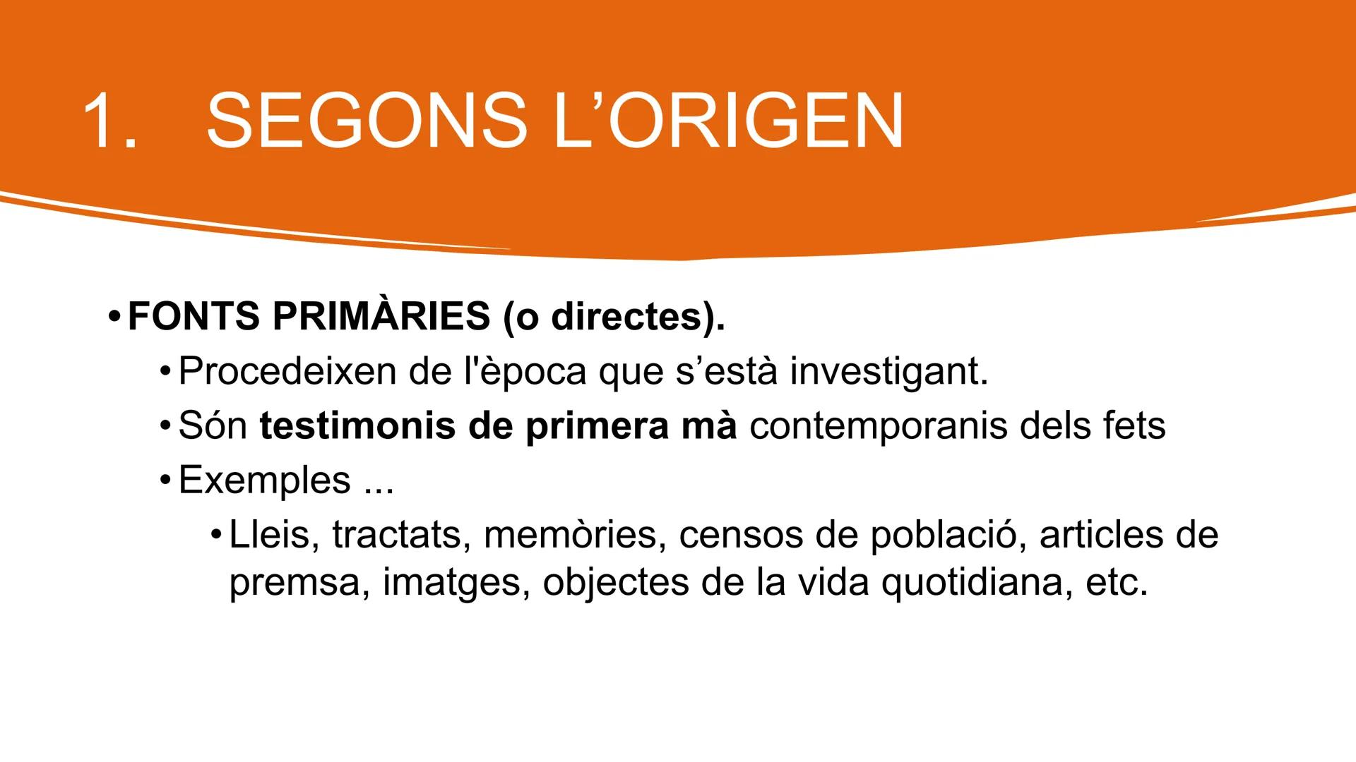 LES FONTS
HISTORIQUES
ISLINE
Història d'Espanya
Curs 2022-23
RAGA UNIVERSA Què són?
•Qualsevol testimoni (escrit, oral, material) que
permet