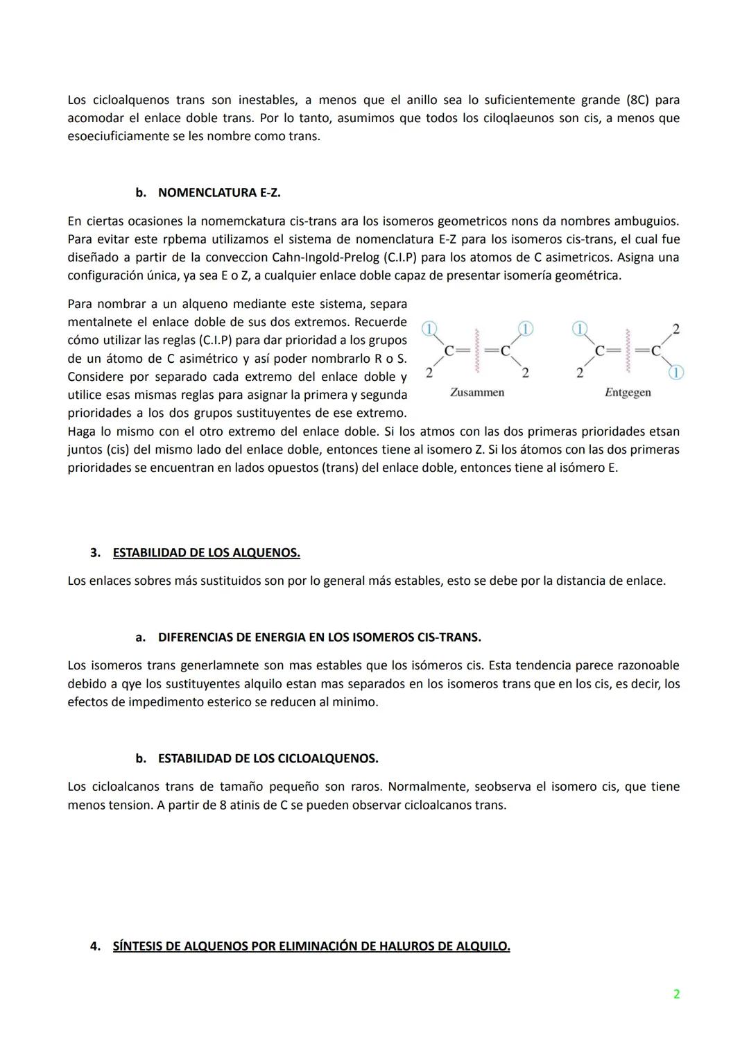 TEMA 4. ESTRUCTURA Y SÍNTESIS DE ALQUENOS. (T.7 WADE PG. 321)
Los alquenos son hidrocarburos con enlaces dobles C-C, en ocasiones se les lla