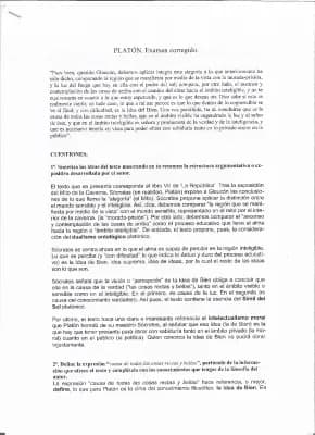 Know Modelo de examen sobre Platón resuelto thumbnail