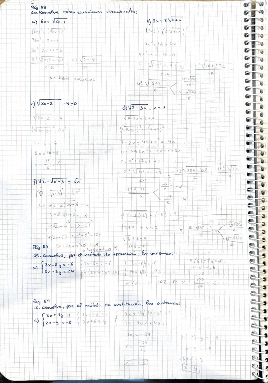 Pag. 81
2. Resuelve las ecuaciones con paréntesis:
a) 4. (x+1) = 2. (S-3x)
4x +4
lo -6x
4-10-
-16
6 = -10x
6
3
S
c) 3x-4. (x+1)=2+2. (3 + x)