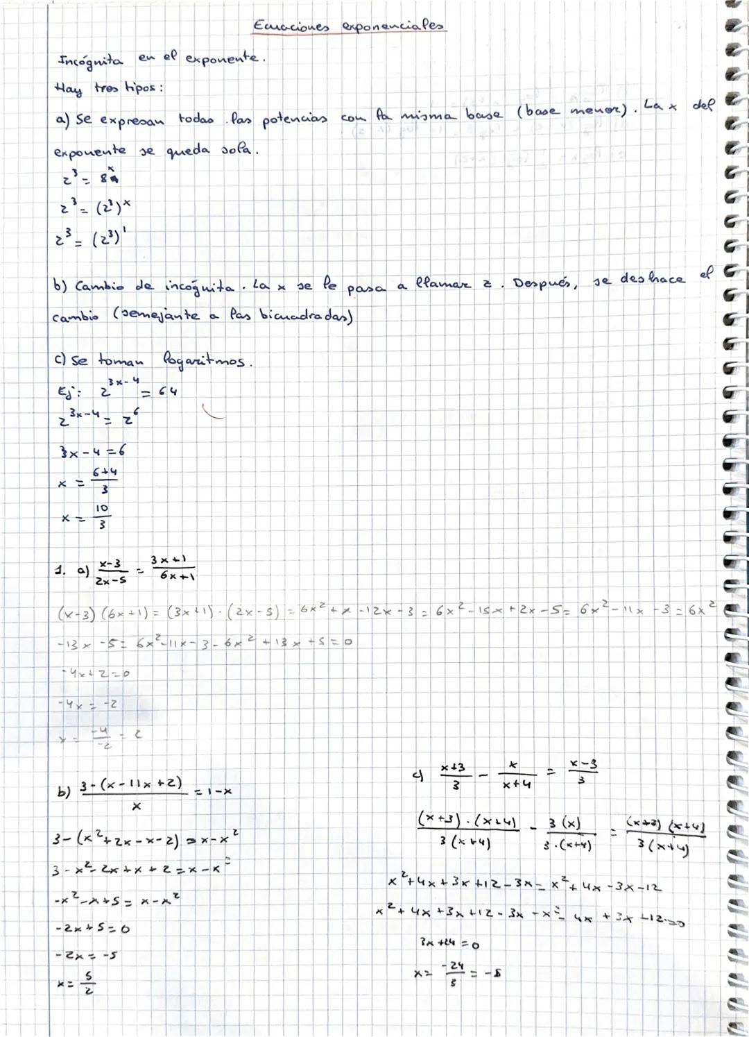 Pag. 81
2. Resuelve las ecuaciones con paréntesis:
a) 4. (x+1) = 2. (S-3x)
4x +4
lo -6x
4-10-
-16
6 = -10x
6
3
S
c) 3x-4. (x+1)=2+2. (3 + x)