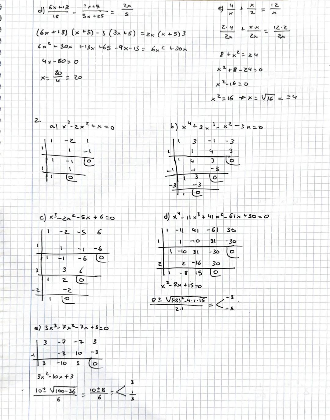 Pag. 81
2. Resuelve las ecuaciones con paréntesis:
a) 4. (x+1) = 2. (S-3x)
4x +4
lo -6x
4-10-
-16
6 = -10x
6
3
S
c) 3x-4. (x+1)=2+2. (3 + x)
