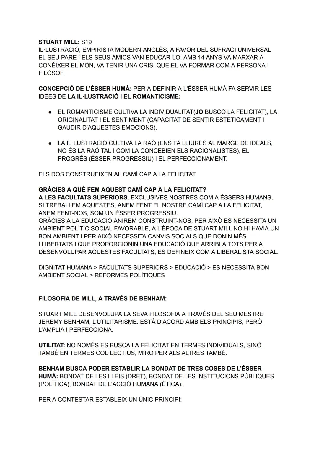 STUART MILL: S19
IL·LUSTRACIÓ, EMPIRISTA MODERN ANGLÈS, A FAVOR DEL SUFRAGI UNIVERSAL
EL SEU PARE I ELS SEUS AMICS VAN EDUCAR-LO, AMB 14 ANY