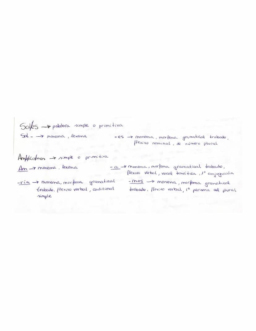 
<p>En este análisis morfológico, estudiaremos diferentes palabras y su estructura morfológica. A continuación, analizaremos una serie de pa