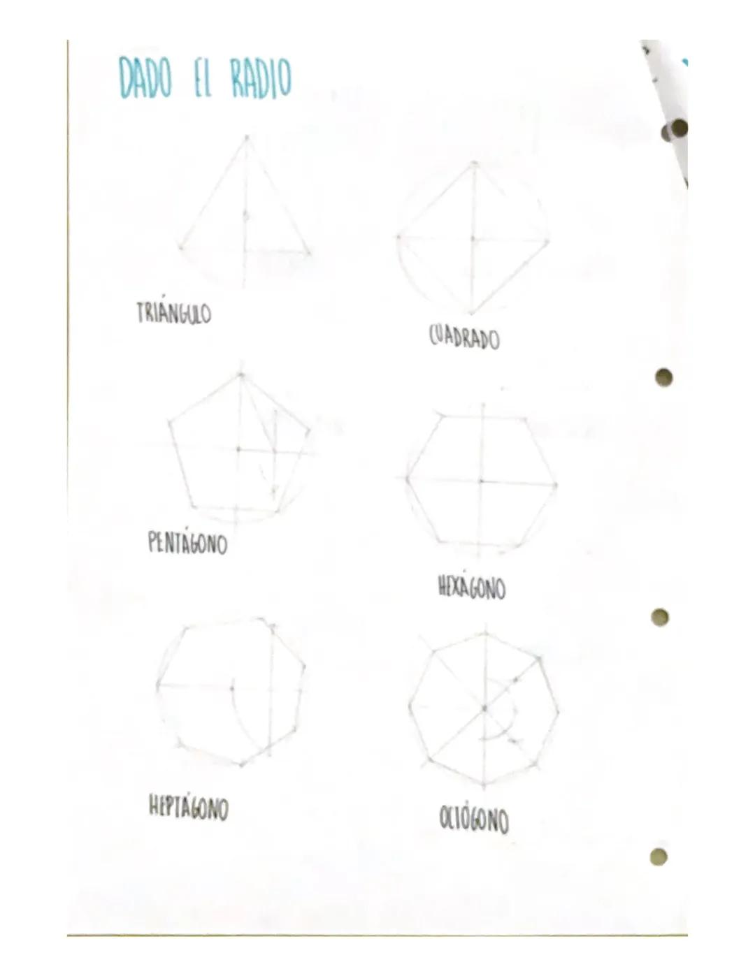 DIBUDO-T-6.2
CMS
-POLÍGONOS REGUIARES-
DADO EL LADO
TRIANGULO EQUILATERO
PENTAGONO
HEPTAGONO
CUADRADO
HEXAGONO
OCTOGONO
RESUMEN DADO EL RADI