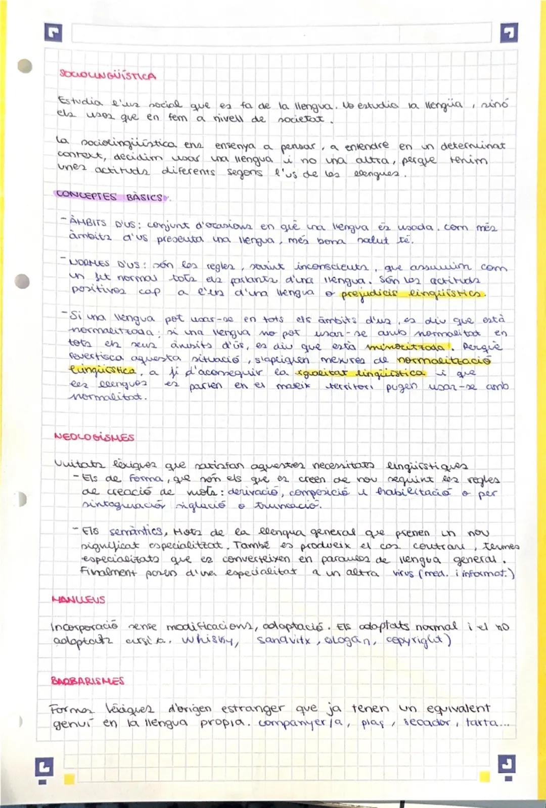 neofgismes
PORNA. creen de nou seguint les regles de creació de mots derivació,
composició i habilitació. Sintagmació siglació o truncació
S