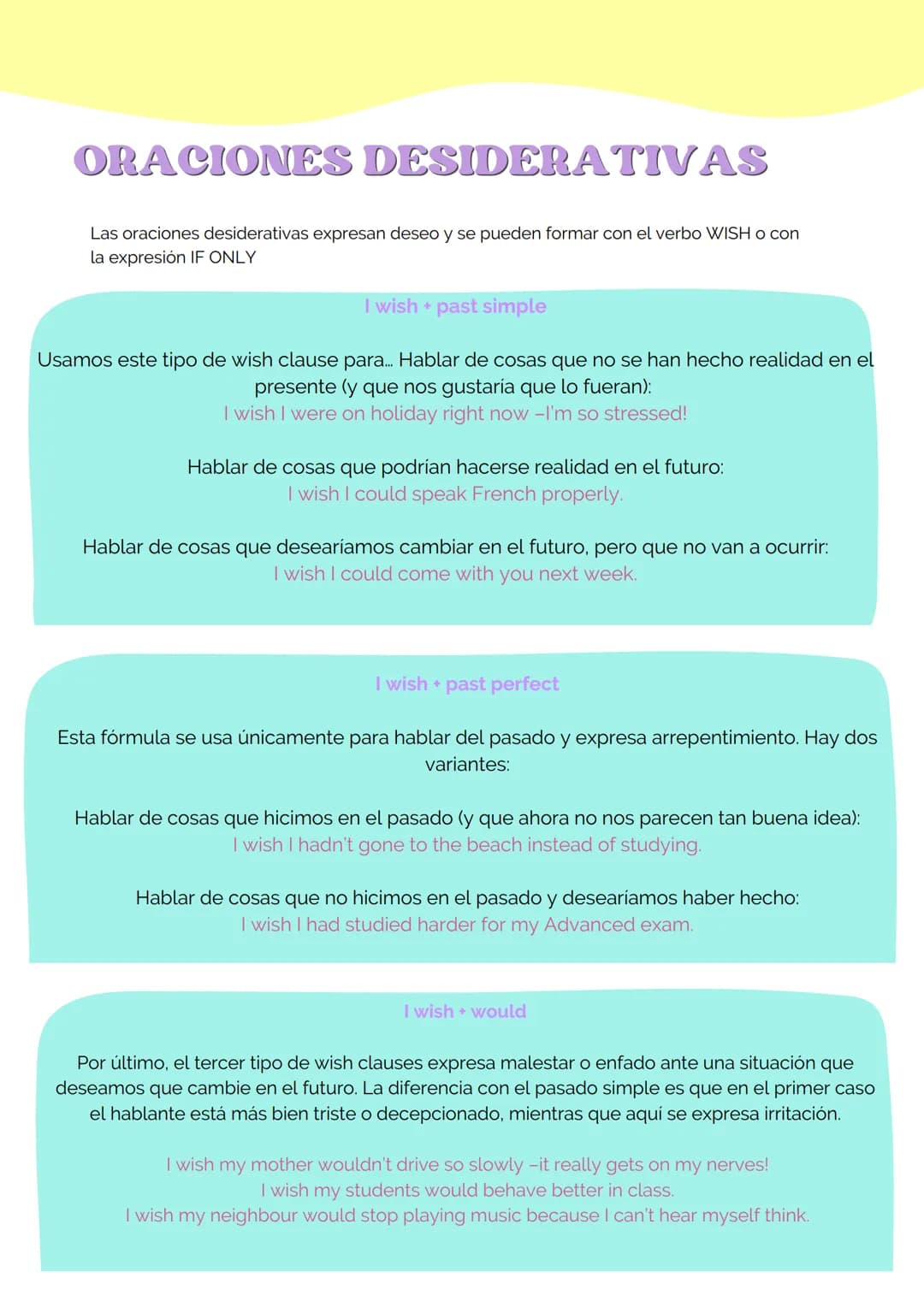 no
GRAMMAR
388
OS TIEMPOS VERBALES
English Verb
Tenses
SIMPLE
CONTINUOUS
PERFECT SIMPLE
PERFECT
CONTINUOUS
PAST
did my homework.
I was doing