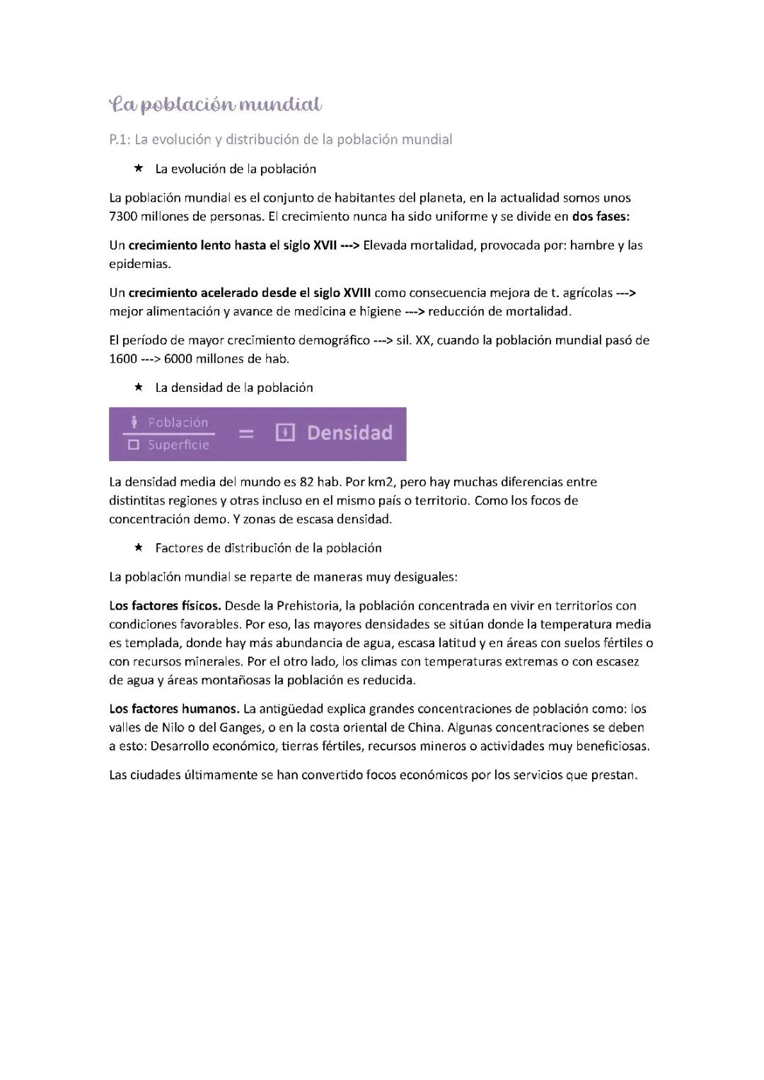 La población mundial 