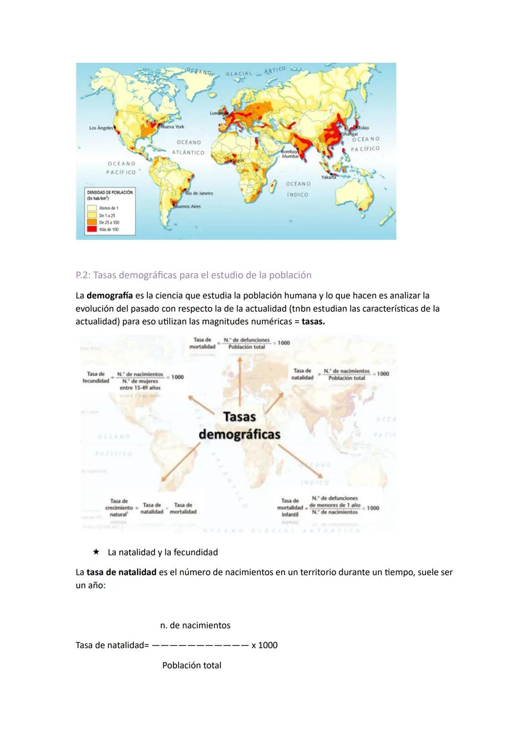 La población mundial
P.1: La evolución y distribución de la población mundial
La evolución de la población
La población mundial es el conjun