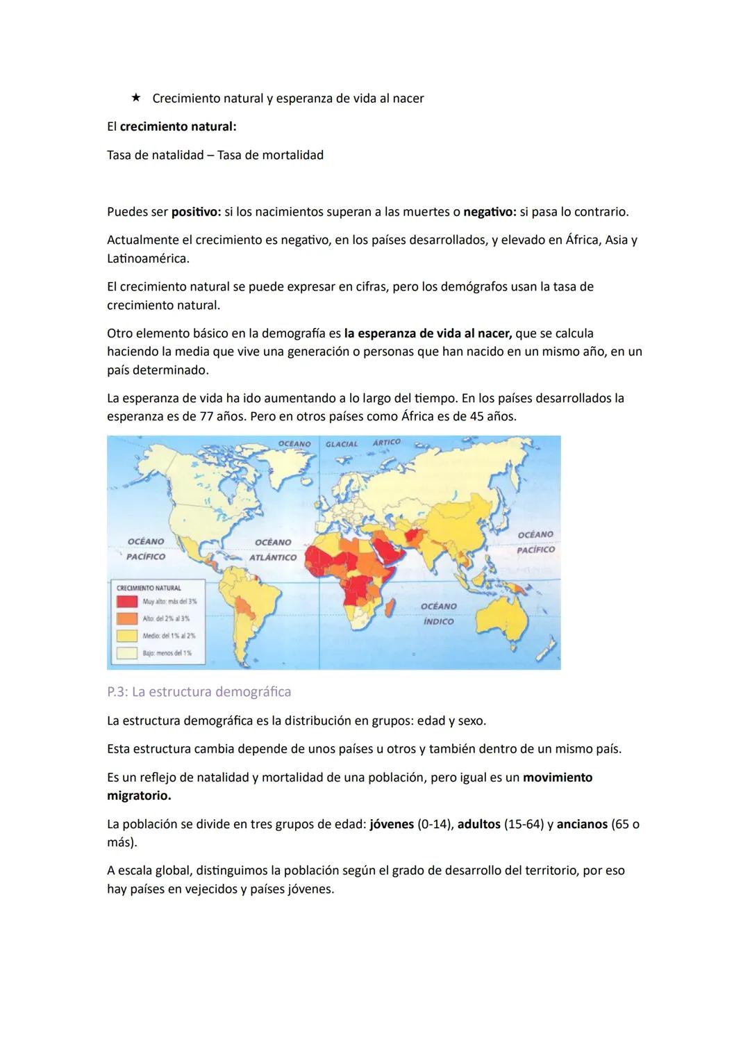 La población mundial
P.1: La evolución y distribución de la población mundial
La evolución de la población
La población mundial es el conjun