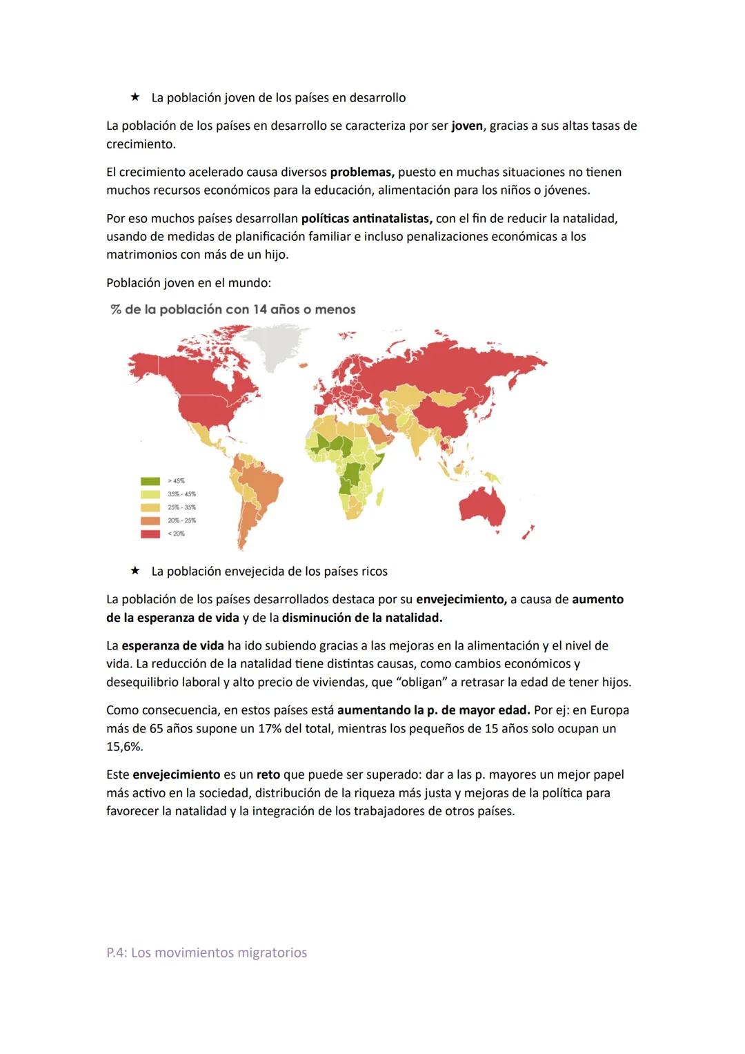 La población mundial
P.1: La evolución y distribución de la población mundial
La evolución de la población
La población mundial es el conjun