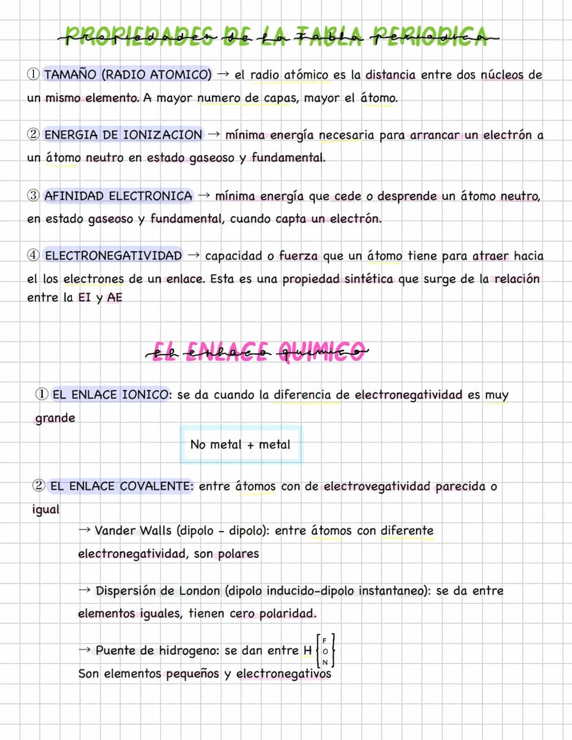 TEMA 1 EL ENLACE QUIMICO Y
ESTRUCTURA
03
Numero masico
Numero atómico
Isotopos: diferente
numero masico para el
mismo elemento
modehos atomi