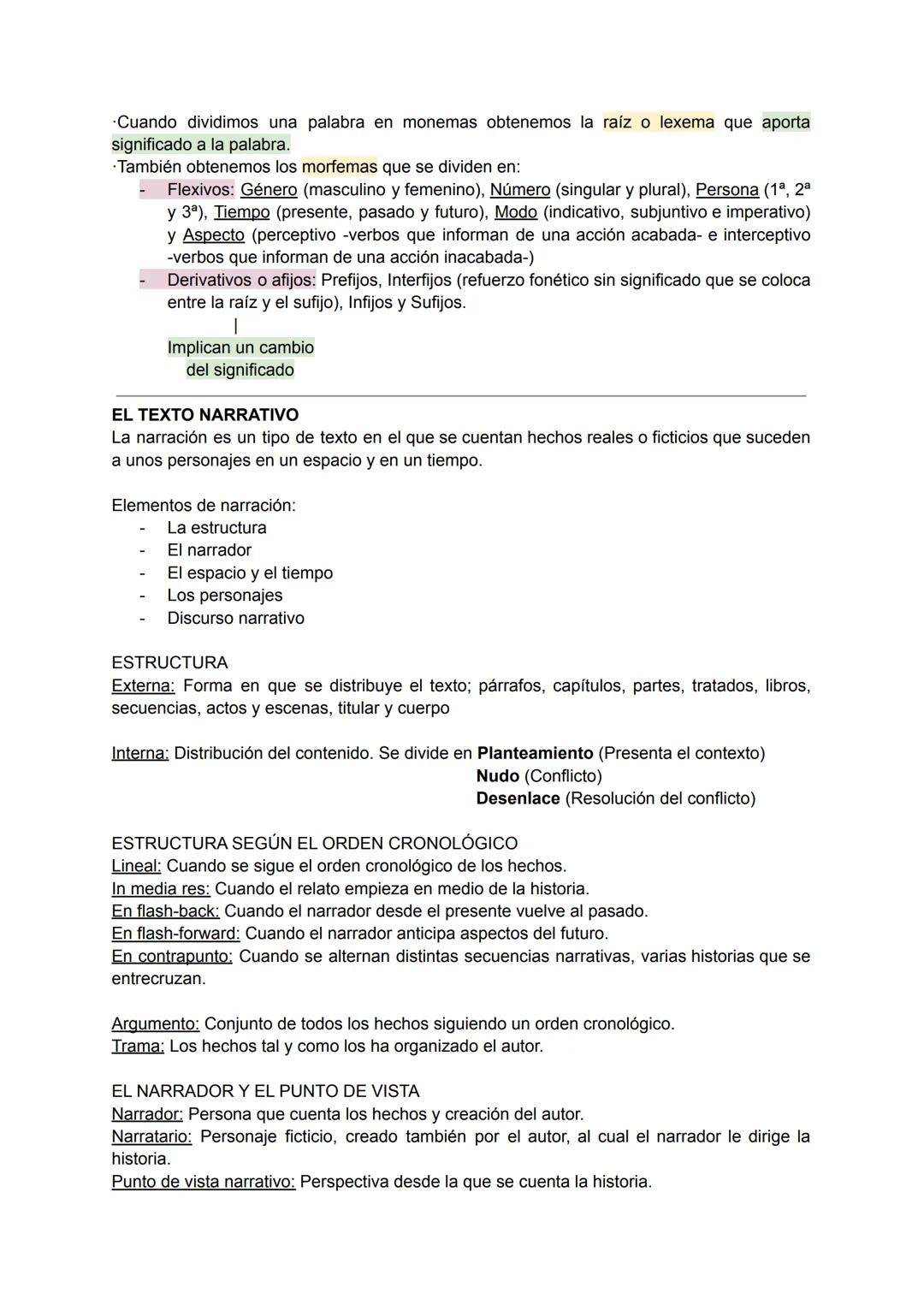 DEIXIS
Personal: Pronombres personales, determinantes y pronombres posesivos y morfemas
verbales de persona.
Espacial: Determinantes y prono