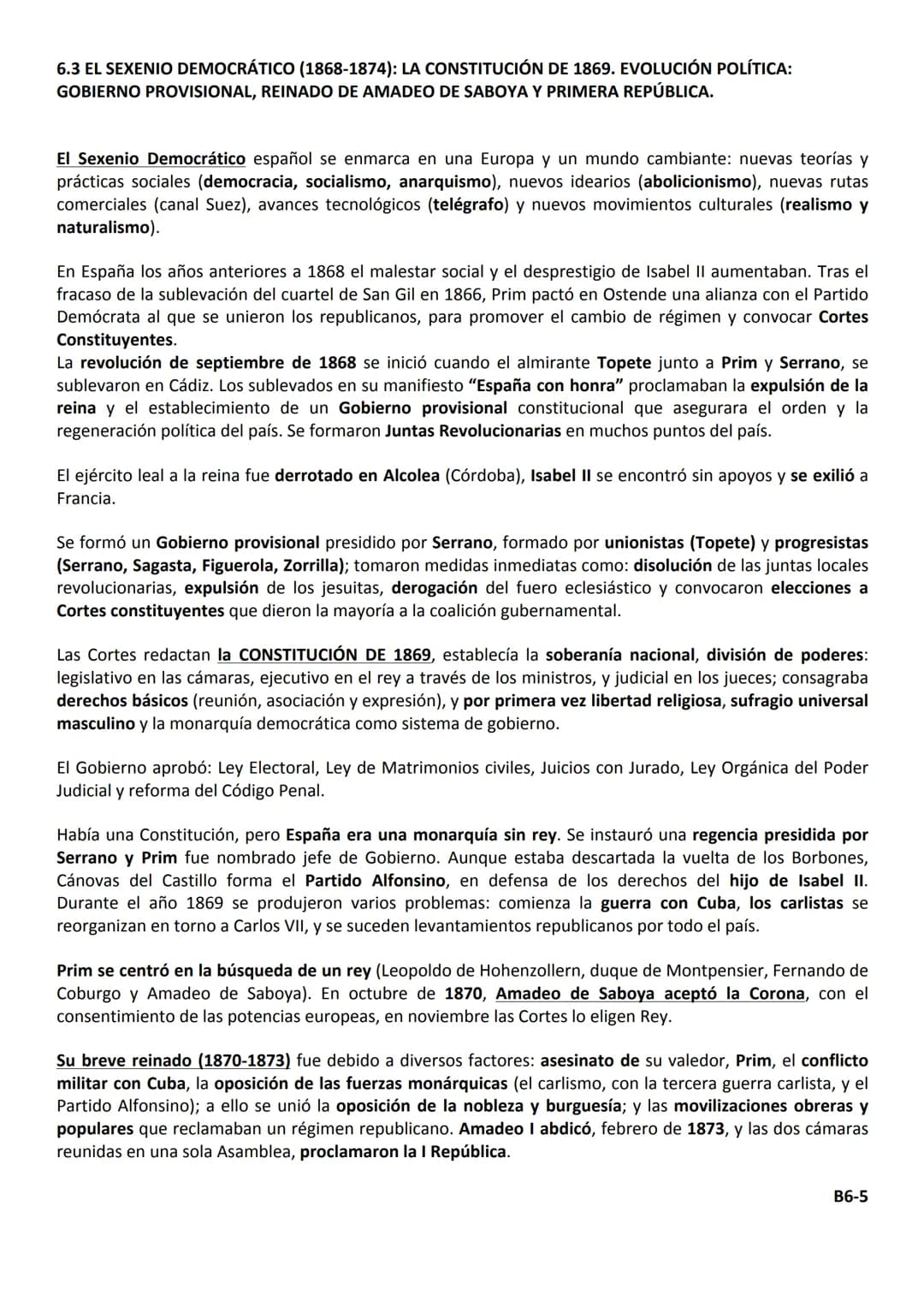 BLOQUE 6
LA CONFLICTIVA CONSTRUCCIÓN DEL ESTADO LIBERAL (1833-1874).
6.1 EL REINADO DE ISABEL II (1833-1868): LA PRIMERA GUERRA CARLISTA. EV