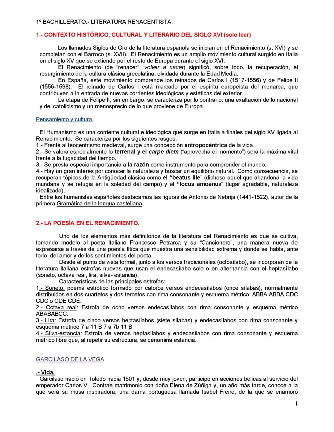 literatura renacentista