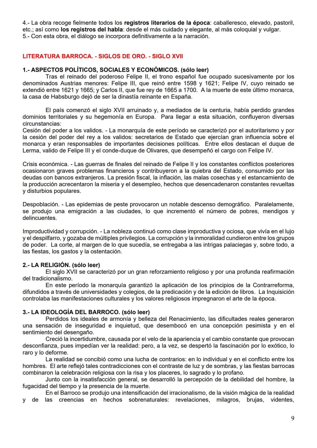 1º BACHILLERATO.- LITERATURA RENACENTISTA.
1.- CONTEXTO HISTÓRICO, CULTURAL Y LITERARIO DEL SIGLO XVI (solo leer)
Los llamados Siglos de Oro