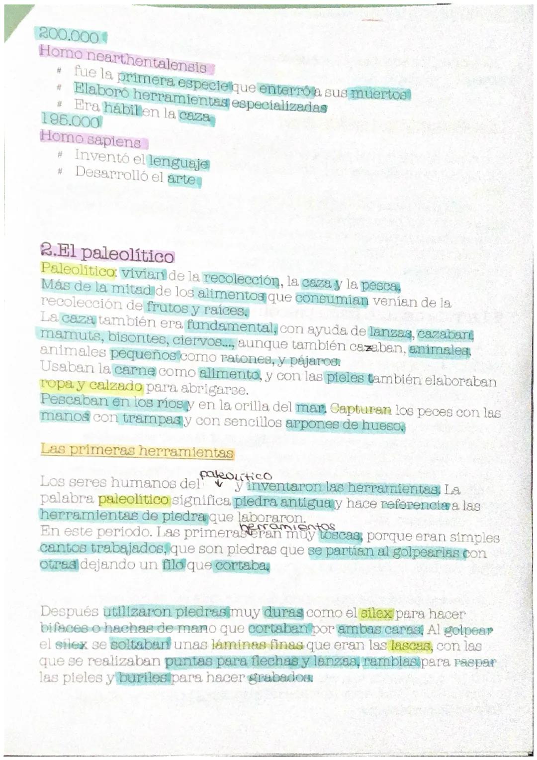 la prehistoria
1. ¿Qué es la prehistoria?
Prehistoria: periodo transcurrido entre la aparición de los primeros
antepasados de los seres huma