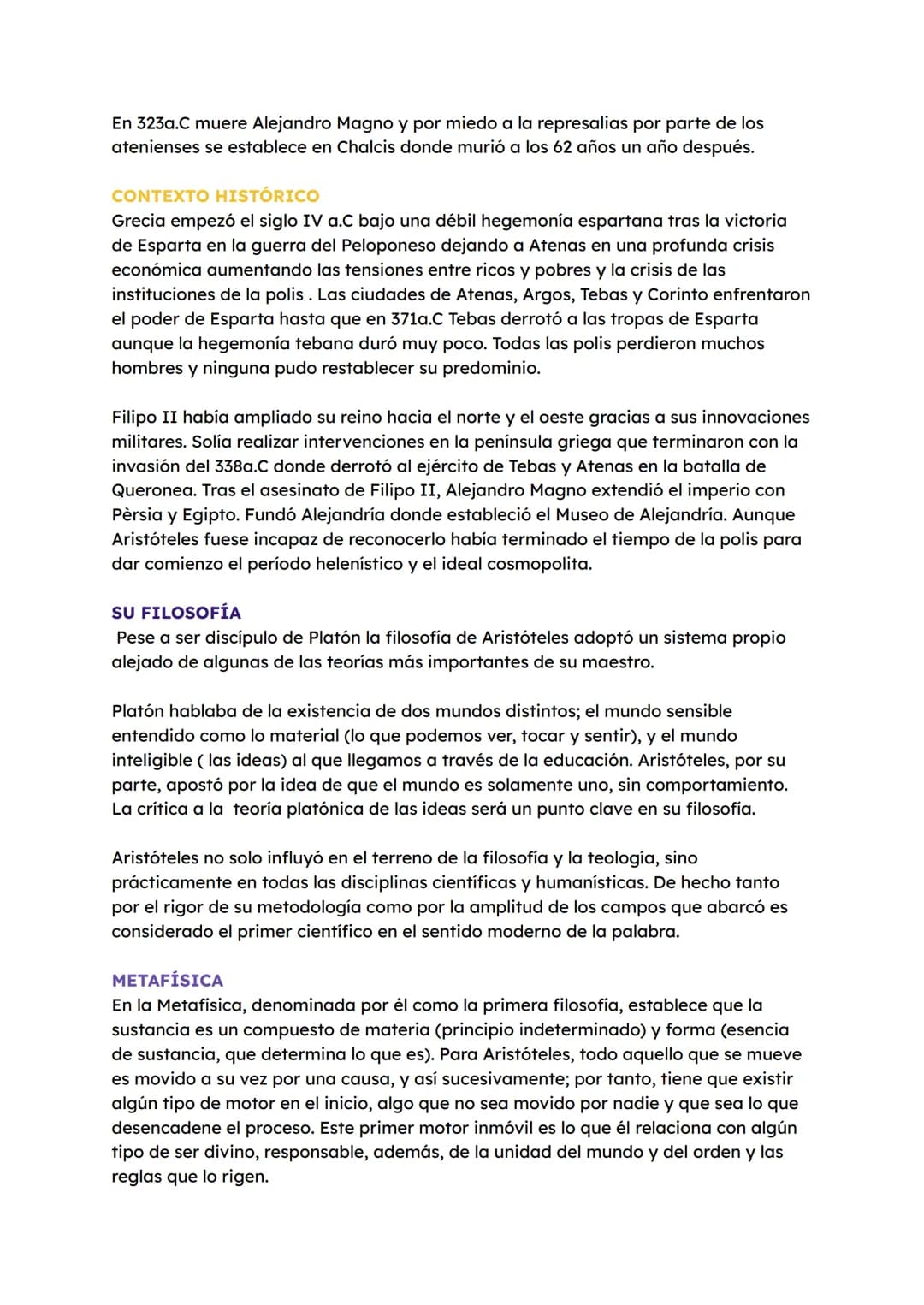 ARISTÓTELES
INTRODUCCIÓN
La filosofía occidental se basa en la obra de los tres grandes filósofos griegos de la
antigüedad: Sócrates, Platón