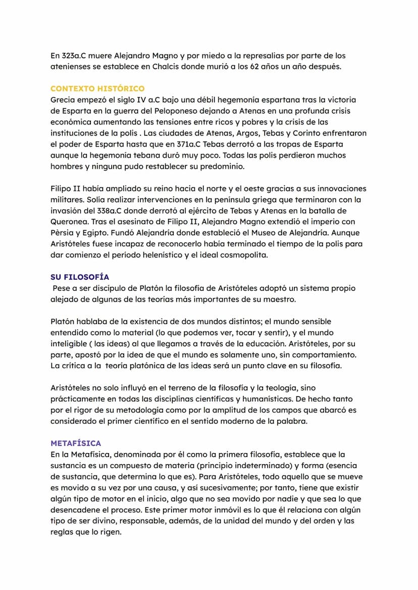 ARISTÓTELES
INTRODUCCIÓN
La filosofía occidental se basa en la obra de los tres grandes filósofos griegos de la
antigüedad: Sócrates, Platón