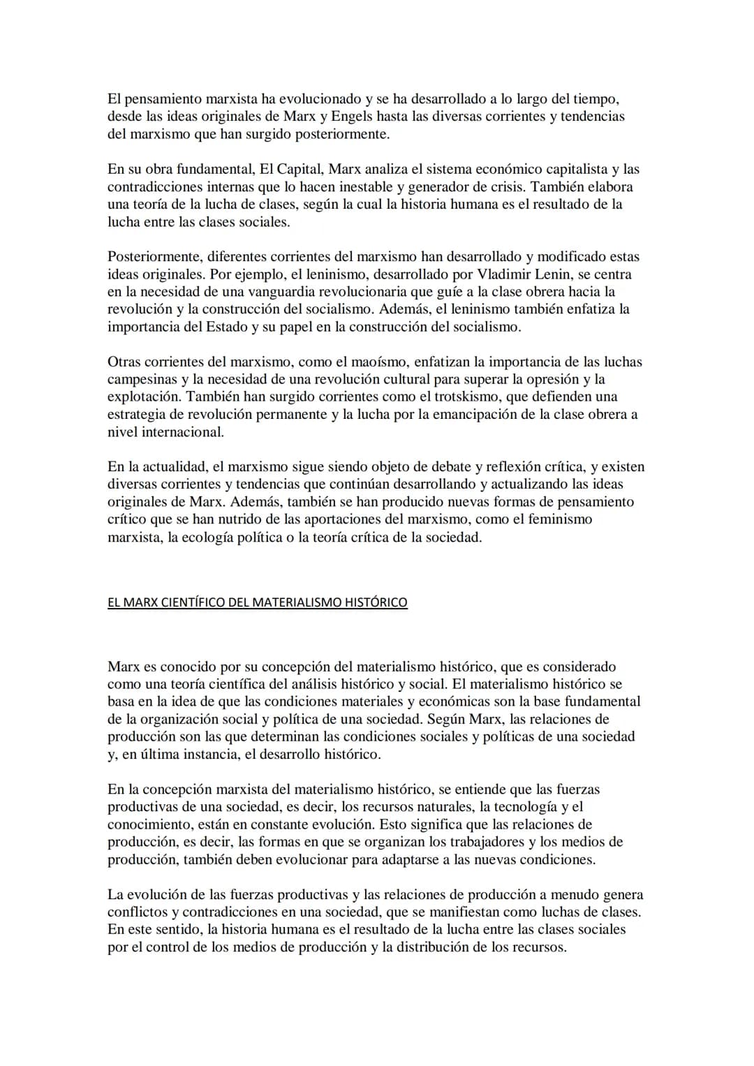 HUMANISMO Y MATERIALISMO HISTÓRICO EN MARX
El humanismo y el materialismo histórico son dos conceptos fundamentales en el
pensamiento de Kar
