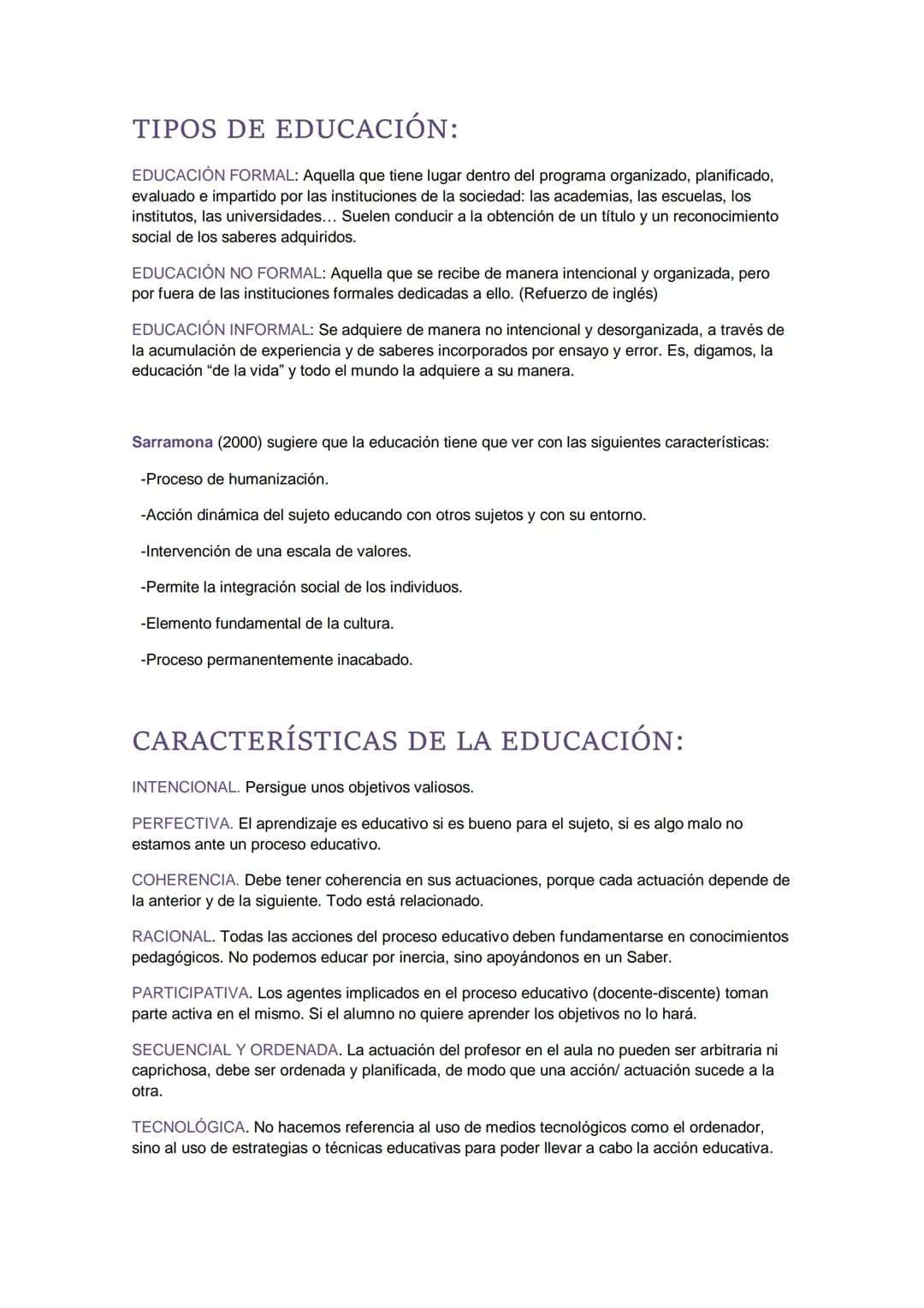 tema 1 LA EDUCACIÓN
LA EDUCACIÓN COMO PROCESO DE CO
CONCEPTO DE EDUCACIÓN
El término "educación" es multidimensional, ya que tiene diferente