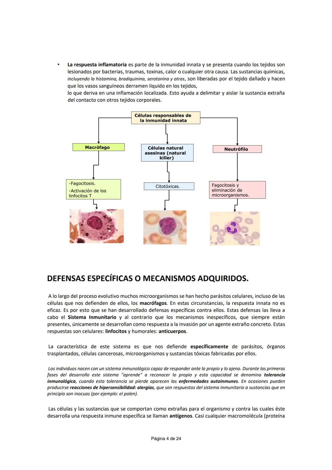 UNIDAD 5.- INMUNOLOGÍA
CONCEPTO DE INMUNIDAD (¹)
Conjunto de mecanismos que un individuo posee para enfrentarse a la invasión de cualquier c