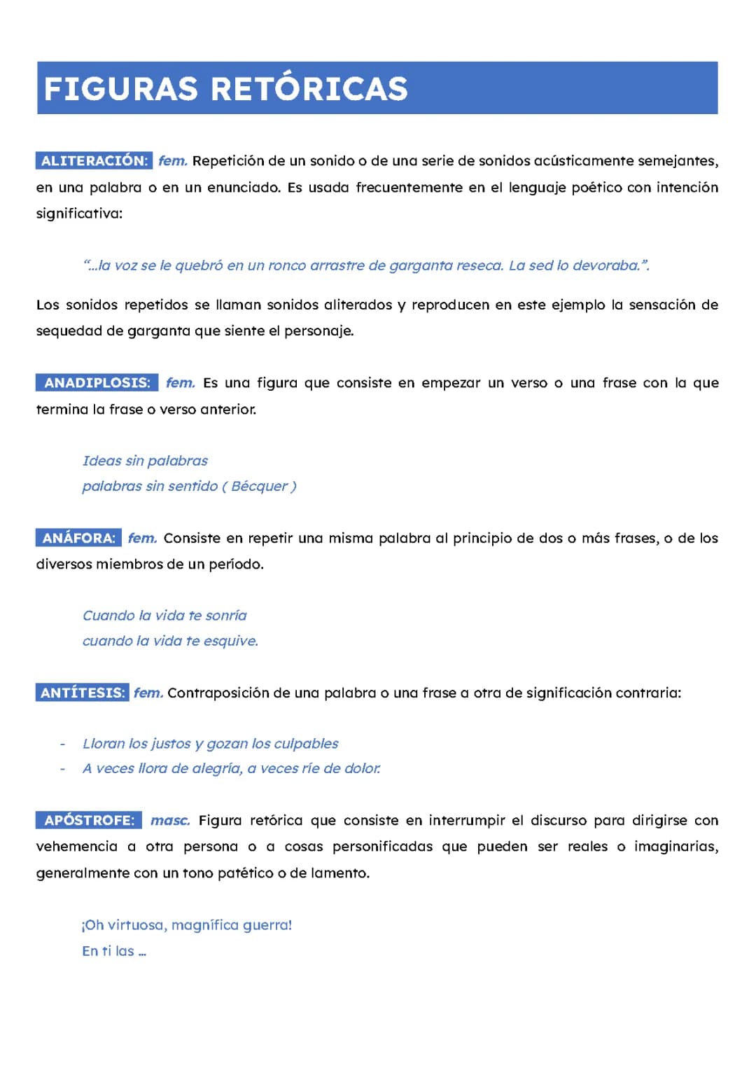 Figuras retoricas